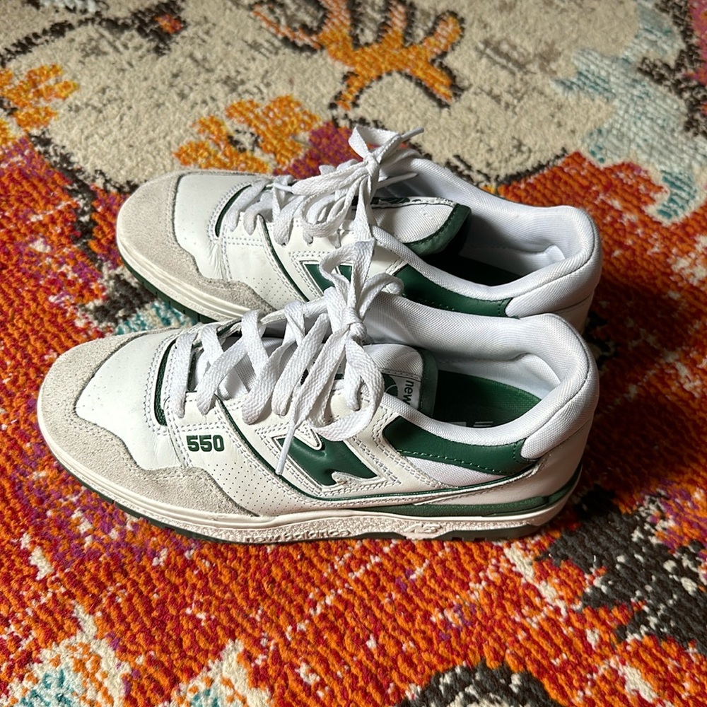 New Balance 550 White Green Sneakers